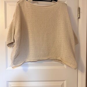 Elegant Beige Women's Knit Sweater